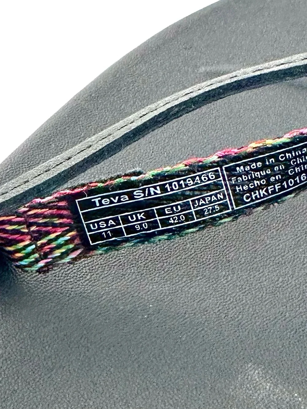 Teva Hurricane XLT2 Sport Sandals Rainbow Straps Multi-Color Women's Size 11